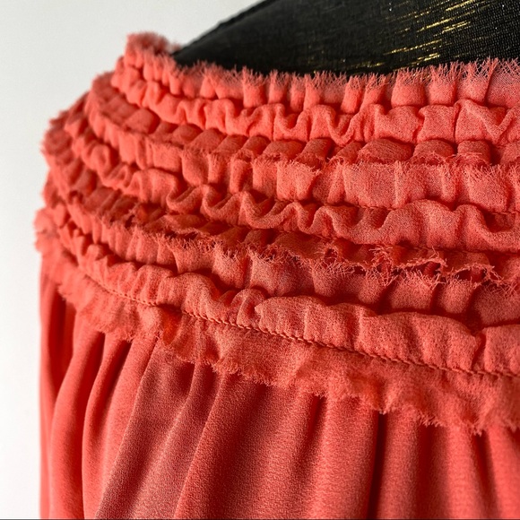 WHBM Layered Peach Top - Picture 3 of 11